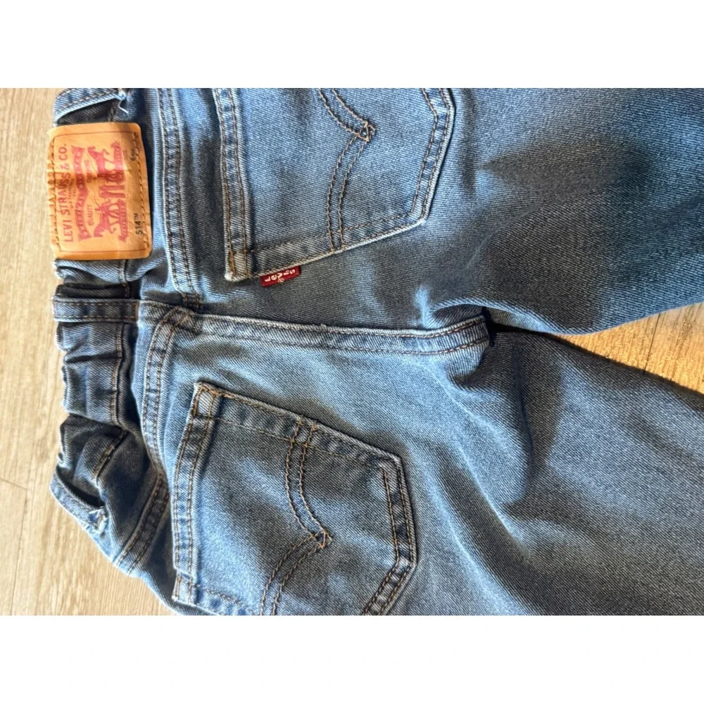 Levis 514 Performance Straight Leg Jeans Medium Wash Blue Boys Size 6 Regular
